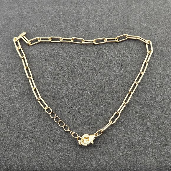 Lauren Conrad Gold Tone Paperclip Chain Link Style Bracelet Minimalist Stackable - Picture 1 of 6
